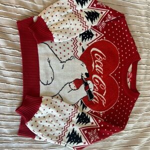 Coca Cola Red and White Women's Sweater